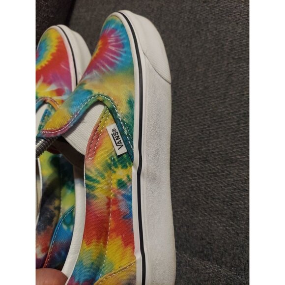 Vans Tie Dye Multicolor Slip-On Skate Shoes Unisex Men 6.5 Women 8 Rainbow - Picture 8 of 12